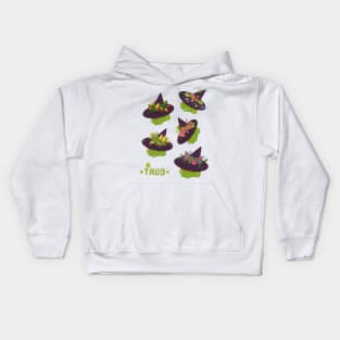 Witchy frog sticker pack Kids Hoodie